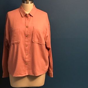Madewell Women’s Plus (XXL) Coral Button Up